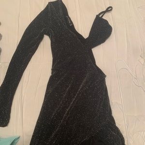 Black glitter dress